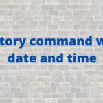 history command with date and time